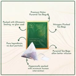 Hindraj Tea Hindraj Herbal Peppermint Green Tea Bags - (1 Box Of 15 Sachets) Grocery 15 Hindraj Tea Hindraj Herbal Peppermint Green Tea Bags - (1 Box Of 15 Sachets) Grocery