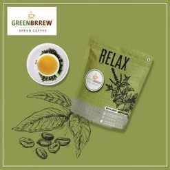 Greenbrew Snacks & Beverages Greenbrrew Relax Instant Coffee (Tulsi, 20 Sachets, Pack Of 1) (30 G)