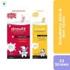 Snacks & Beverages Strawfit 30 Strawberry & 3 Vanilla, Milk Flavoring Straw - Total 33 Straws (2 Packs) (240 G)