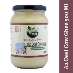 Organic Diet A2 Desi Cow Bilona Ghee, 500 Ml Grocery