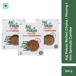 Grocery Aaj Pakao Boiled Chana|Moong|Mix Sprouts Combo (300g)