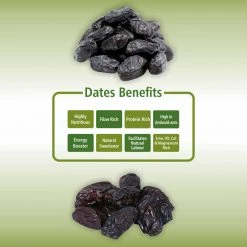 Bagul Foods Everyday Four Seedless Black Dates + Seedless Kalmi Dates (Khajoor) 400g Each