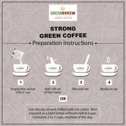 Greenbrew Greenbrrew Instant Coffee (Strong, 20 Sachets, Pack Of 1) (60 G) 12 Greenbrew Greenbrrew Instant Coffee (Strong, 20 Sachets, Pack Of 1) (60 G)
