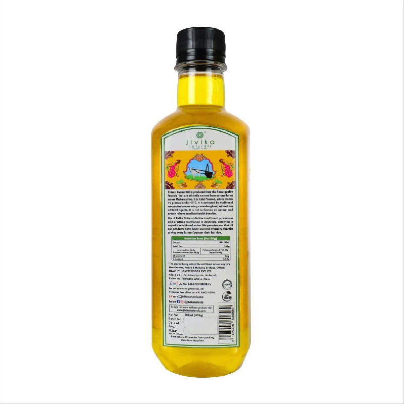 Jivika Naturals Cold Pressed Peanut Oil (500 Ml) Grocery 4 Jivika Naturals Cold Pressed Peanut Oil (500 Ml) Grocery