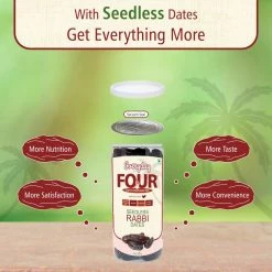 Bagul Foods Everyday Four Seedless Rabbi Dates (Khajoor) 400g Grocery