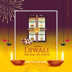 Bagul Foods Grocery Everyday Four Dry Fruits Gift Box 800g |Pack Of 4 | 10 Bagul Foods Grocery Everyday Four Dry Fruits Gift Box 800g |Pack Of 4 |