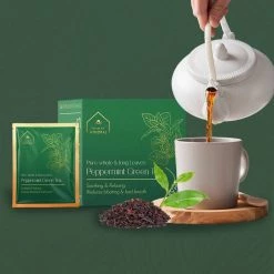Hindraj Tea Hindraj Herbal Peppermint Green Tea Bags - (1 Box Of 15 Sachets) Grocery 13 Hindraj Tea Hindraj Herbal Peppermint Green Tea Bags - (1 Box Of 15 Sachets) Grocery
