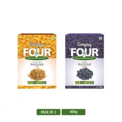 Bagul Foods Everyday Four Golden Long Raisins + Seedless Afghan Black Raisins | Combo Pack | 200g Each Grocery