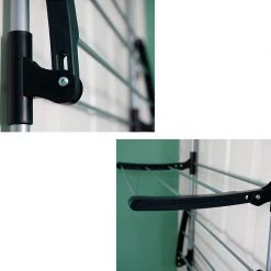 Peng Essential Perilla Over The Door Vertical Hanging Aluminium Cloth Drying Rack Hanger For Door, Balcony And Window (Black) Personal & Home Care