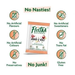 Flistaa AnarKali (Pomegranate & Apple) Instant Juice Mix (6 Sachets & FREE Shaker- Buy 2 Get 1 Free) Snacks & Beverages