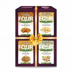 Bagul Foods Grocery Everyday Four Dry Fruits Gift Box 800g |Pack Of 4 | 8 Bagul Foods Grocery Everyday Four Dry Fruits Gift Box 800g |Pack Of 4 |