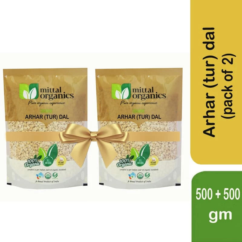 MITTAL ORGANICS PRIVATE LIMITED Grocery Mittal Organics Arhar (Tur) Dal (Pack Of 2) - 500 G 3 MITTAL ORGANICS PRIVATE LIMITED Grocery Mittal Organics Arhar (Tur) Dal (Pack Of 2) - 500 G