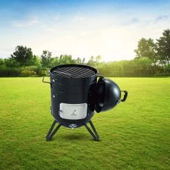 Home & Kitchen Utilities Peng Essentials Premium Barrell Style Barbeque & Smoker