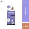 Strawfit Assorted (Chocolate, Vanilla, Strawberry), Milk Flavoring Straw - 7 Straws (70 G) Snacks & Beverages