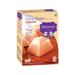 MOMENTS INDUSTRIES Moments Instant China Grass Milk Jelly - Badam Pista 100 Gm