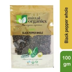 MITTAL ORGANICS PRIVATE LIMITED Grocery Mittal Organics Black Pepper Whole - 100 G