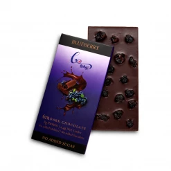 GoWhey - Sugar Free Chocolates - Keto Chocolate -Sugar Free Dark Chocolates - Low Carb Dessert - 62% Blueberry - 50g (Pack Of 2) Snacks & Beverages
