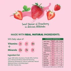 Flistaa Blushing Berry Strawberry Instant Milkshake Mix (6 Sachets & FREE Shaker- Buy 2 Get 1 Free) Snacks & Beverages