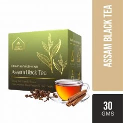 Hindraj Tea Grocery Hindraj Herbal Assam Black Tea Bags - (1 Box Of 15 Sachets)