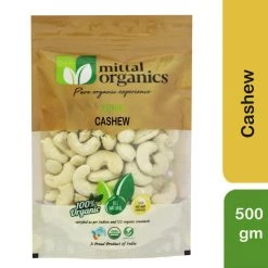 MITTAL ORGANICS PRIVATE LIMITED Grocery Mittal Organics Cashew - 500 G