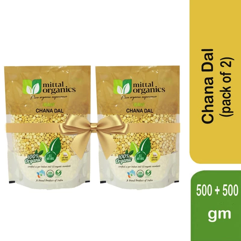 MITTAL ORGANICS PRIVATE LIMITED Grocery Mittal Organics Chana Dal (Pack Of 2) - 500 G 3 MITTAL ORGANICS PRIVATE LIMITED Grocery Mittal Organics Chana Dal (Pack Of 2) - 500 G