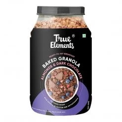 True Elements Baked Granola Almonds And Dark Chocolate (900 G) Snacks & Beverages