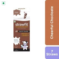 Strawfit Chocolate, Milk Flavoring Straw - 7 Straws (70 G)
