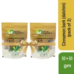 MITTAL ORGANICS PRIVATE LIMITED Grocery Mittal Organics Cinnamon Bark (Dalchini) (Pack Of 2) - 50 G