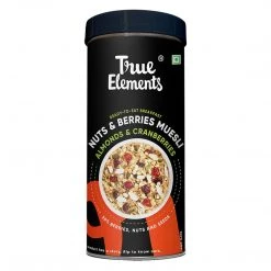 Snacks & Beverages True Elements Crunchy Nuts & Berries Muesli, With Almonds And Cranberries (400 G)
