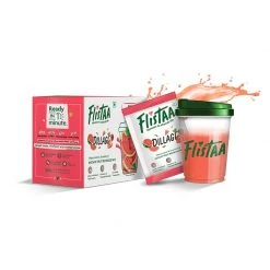 Flistaa Dillagi (Watermelon & Strawberry) Instant Juice Mix (6 Sachets & FREE Shaker-Buy 2 Get 1 Free) Snacks & Beverages