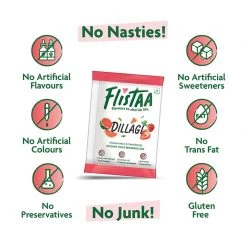 Flistaa Dillagi (Watermelon & Strawberry) Instant Juice Mix (6 Sachets & FREE Shaker-Buy 2 Get 1 Free) Snacks & Beverages