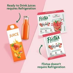 Flistaa Dillagi (Watermelon & Strawberry) Instant Juice Mix (6 Sachets & FREE Shaker-Buy 2 Get 1 Free) Snacks & Beverages