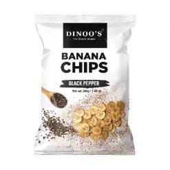 Dinoos Banana Chips - Black Pepper (200 G) Snacks & Beverages