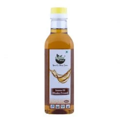 Organic Diet Organic Wooden Pressed White Sesame(Til) Oil, 500 Ml