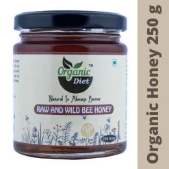 Chocolates Organic Diet Organic Raw & Wild Bee Honey, 250 Gram