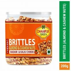 Snacks & Beverages Dhampur Green Brittles - Almond & Cashew Nuts 200g