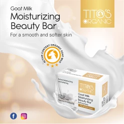 Titos Organic Personal & Home Care Tito's Organic Goat Milk Moisturizing Beauty Bar (100 G)