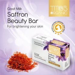 Titos Organic Tito's Organic Goat Milk Saffron Beauty Bar (100 G) Personal & Home Care