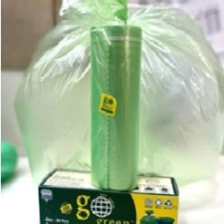 Go Bharatiya Personal & Home Care Green Biodegradable Garbage Bags (Bio Large) (24" X 32") (15 Bags In A Roll)