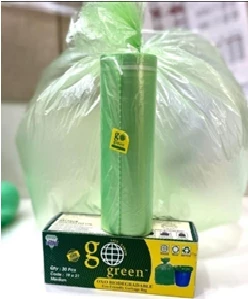 Go Bharatiya Personal & Home Care Green Biodegradable Garbage Bags (Bio Large) (24" X 32") (15 Bags In A Roll) 3 Go Bharatiya Personal & Home Care Green Biodegradable Garbage Bags (Bio Large) (24" X 32") (15 Bags In A Roll)
