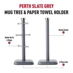 Peng Essential Haden Perth Towel Pole And Mug Tree Slate Grey Personal & Home Care 9 Peng Essential Haden Perth Towel Pole And Mug Tree Slate Grey Personal & Home Care