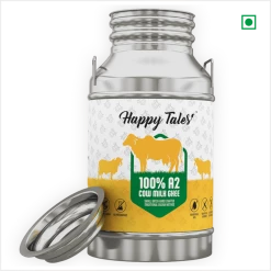 Happy Tales A2 Cow Ghee - Stainless Steel Can (Offer Price) (1 Ltr)