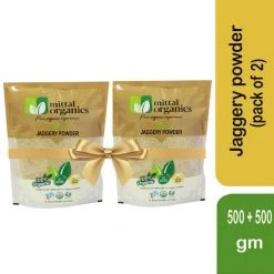 MITTAL ORGANICS PRIVATE LIMITED Mittal Organics Jaggery Powder (Pack Of 2) - 500 G Sugar Salt & Jaggery