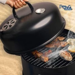 Peng Essentials 3 In 1 Triple Layered Barrel Barbecue Grill, Smoker And Fire Pit