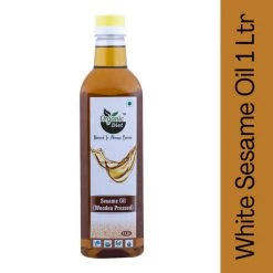 Organic Diet Organic Wooden Pressed White Sesame(Til) Oil, 1 Ltr Grocery