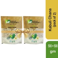 MITTAL ORGANICS PRIVATE LIMITED Mittal Organics Kabuli Chana (Pack Of 2) - 500 G