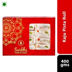 Surbhi Sweets Surbhi Kaju Pista Roll (400 G)