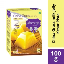 MOMENTS INDUSTRIES Moments Instant China Grass Milk Jelly - Kesar Pista 100 Gm Grocery
