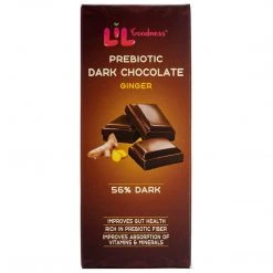 Lil Goodness Lil'Goodness Premium Prebiotic Ginger Dark Chocolate (Pack Of 6) (35 G) Snacks & Beverages