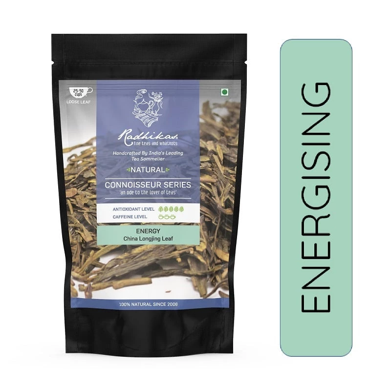 Radhikas Fine Teas And Whatnots Radhikas Fine Teas Energy China Longjing Leaf (50 G) Snacks & Beverages 3 Radhikas Fine Teas And Whatnots Radhikas Fine Teas Energy China Longjing Leaf (50 G) Snacks & Beverages